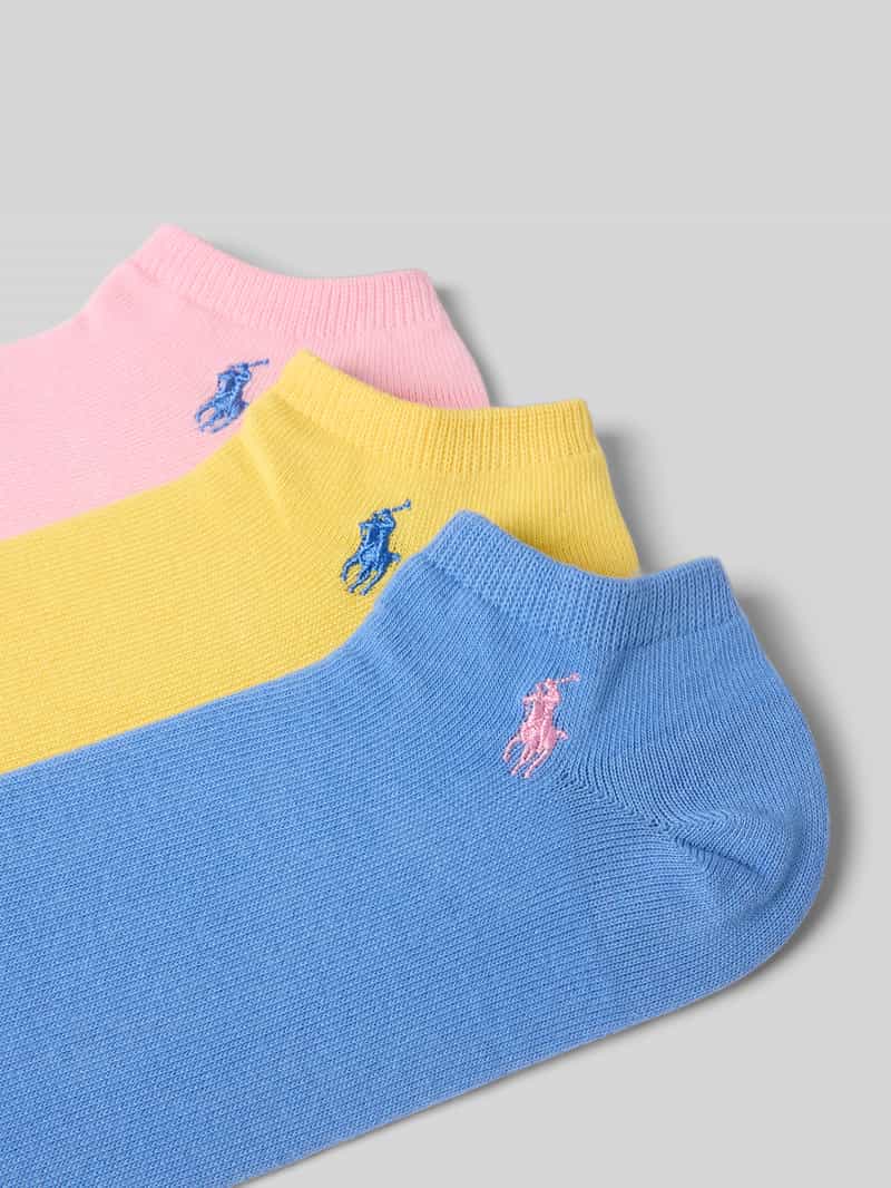 Polo Ralph Lauren Underwear Sneakersokken met labelstitching in een set van 3 paar