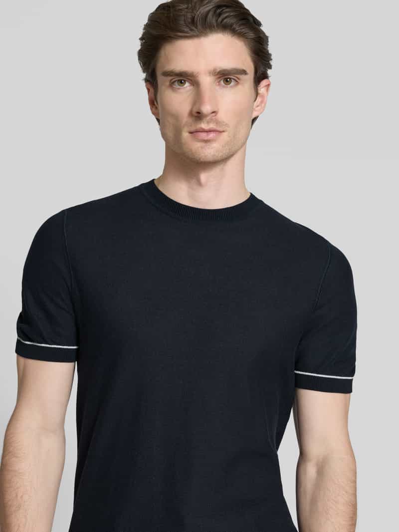 Boss T-shirt in gebreide look model 'Jianfranco'