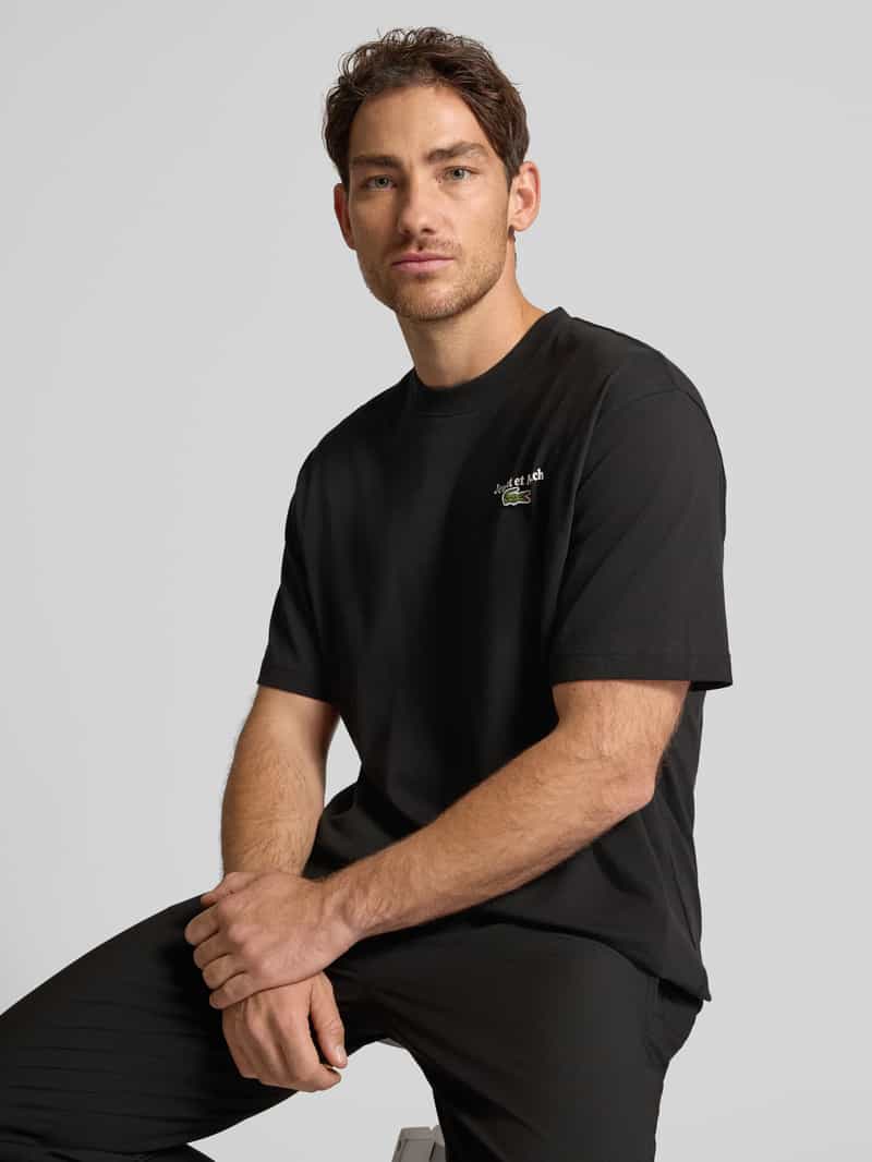 Lacoste Loose fit T-shirt van puur katoen