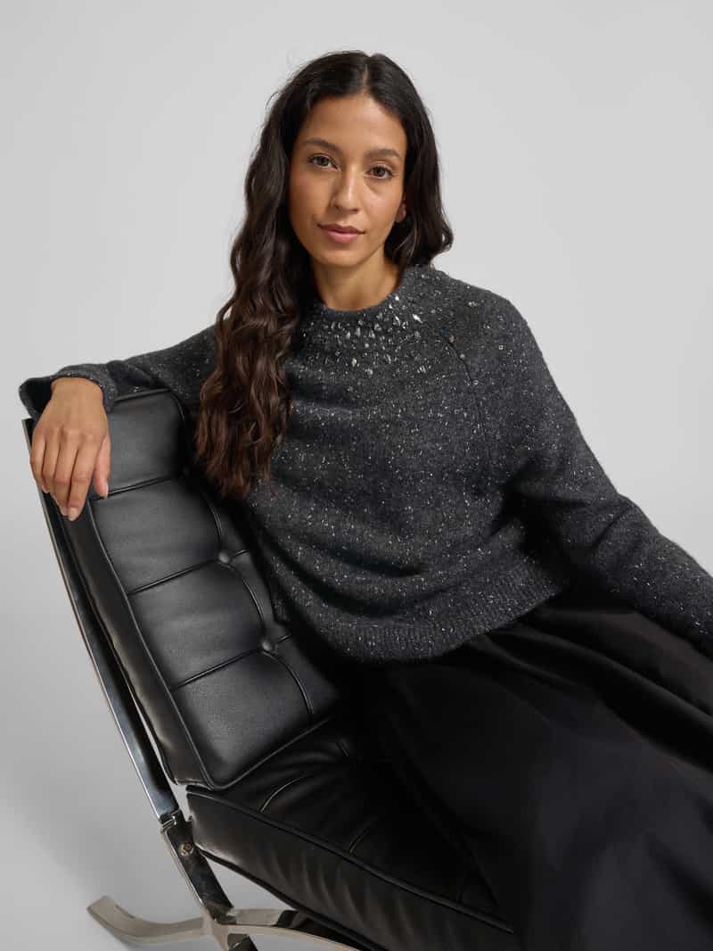 Marc Cain Gebreide pullover met siersteentjes