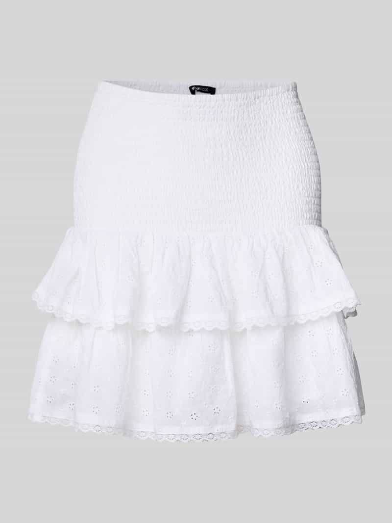 Gina Tricot Minirok met smokdetails in laagjeslook