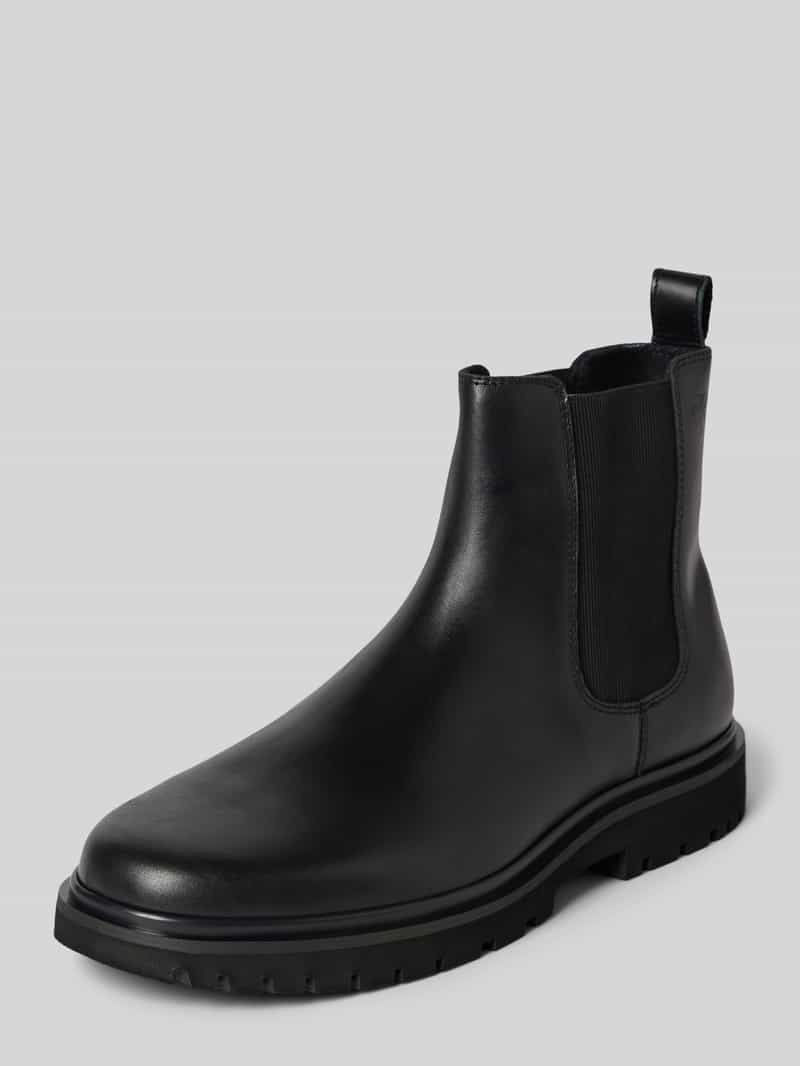 Calvin Klein Jeans Chelsea boots van leer met labeldetail