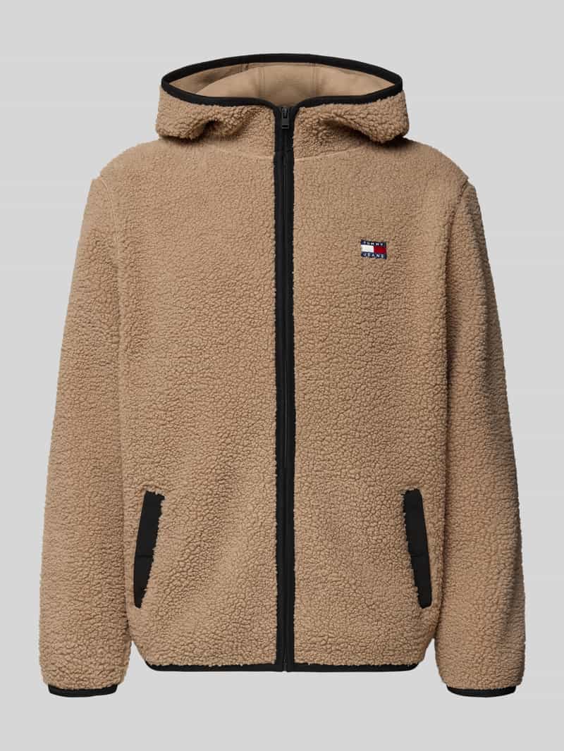 Tommy Jeans Regular fit jack van imitatiebont met capuchon
