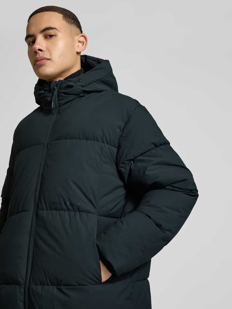 jack & jones Gewatteerde lange jas met capuchon model 'VESTERBRO'