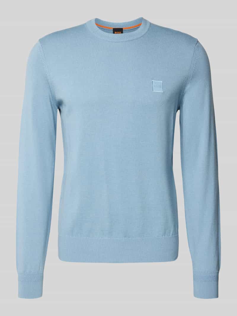 Boss Orange Regular fit gebreide pullover van een mix van katoen en kasjmier model 'KANOVANO'