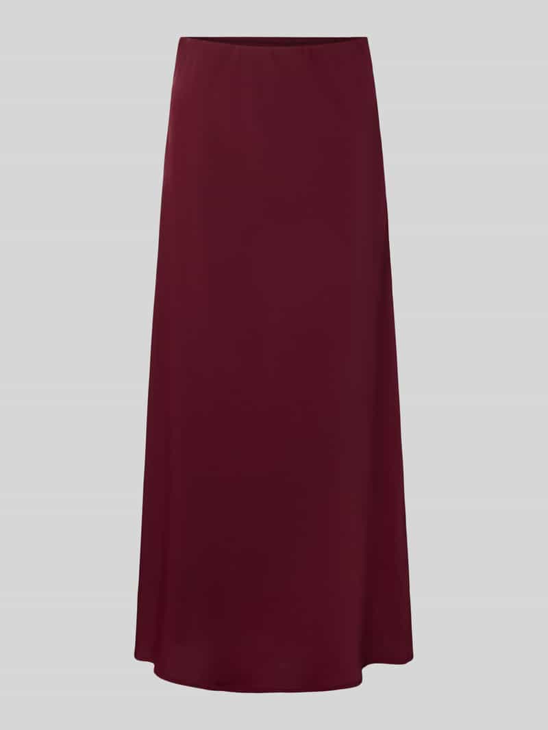 Pieces Uitlopende midirok met elastische band model 'FRANAN'