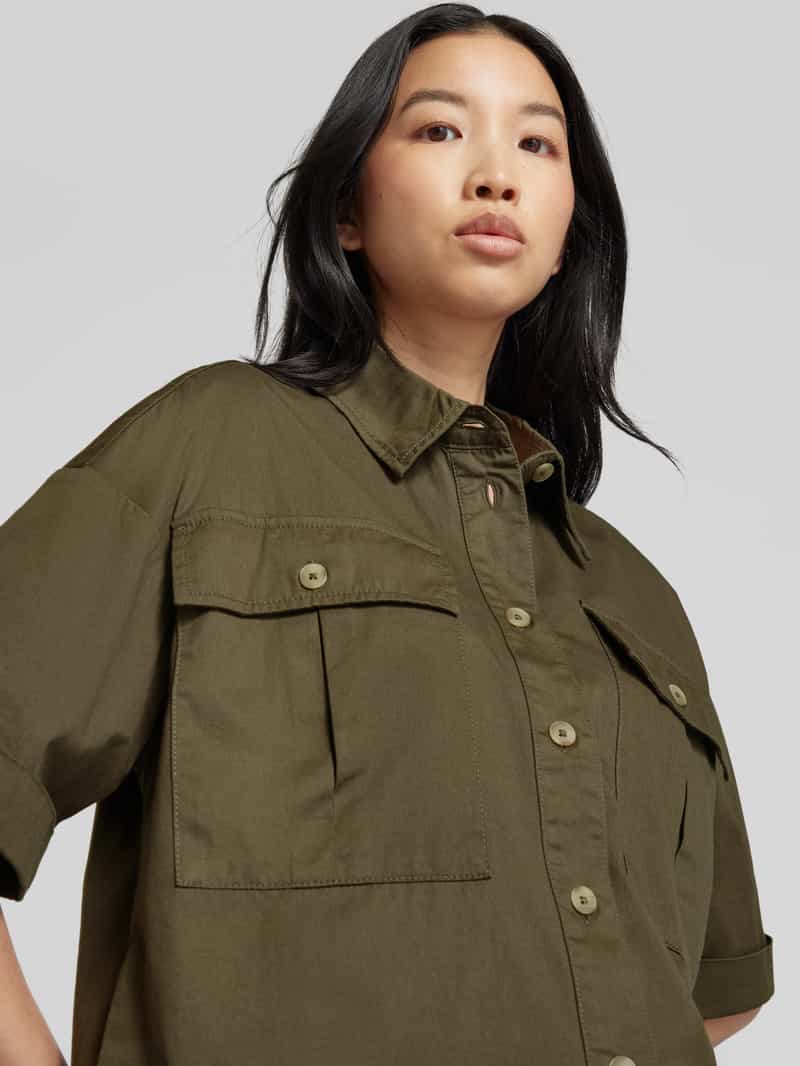 Jake*s Casual Oversized overhemdblouse van puur katoen