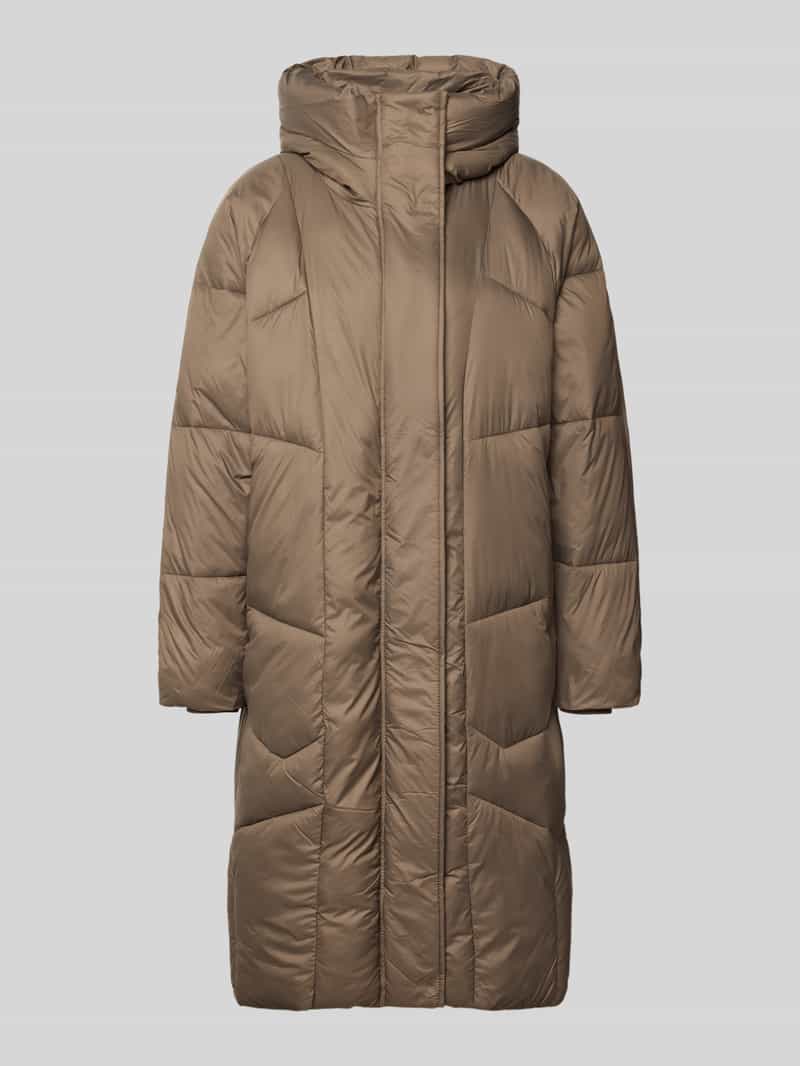 FREE QUENT Gewatteerde lange jas met capuchon model 'TIANA'