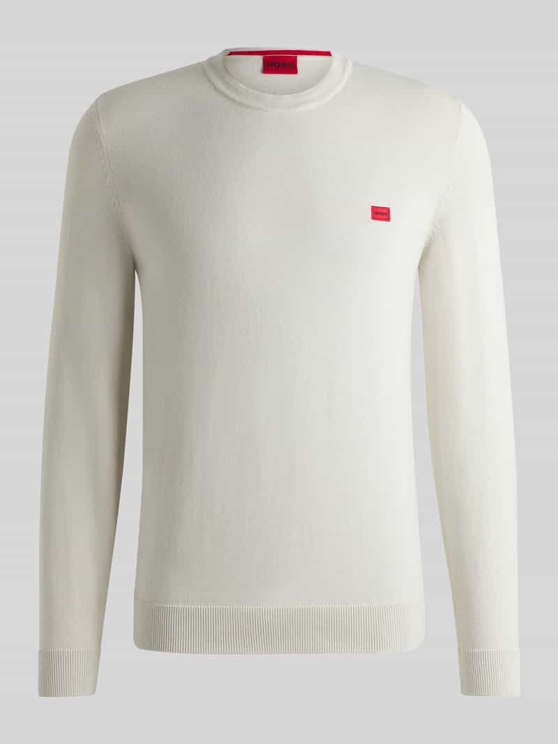HUGO Regular fit gebreide pullover van puur katoen model 'SAN CASSIUS'