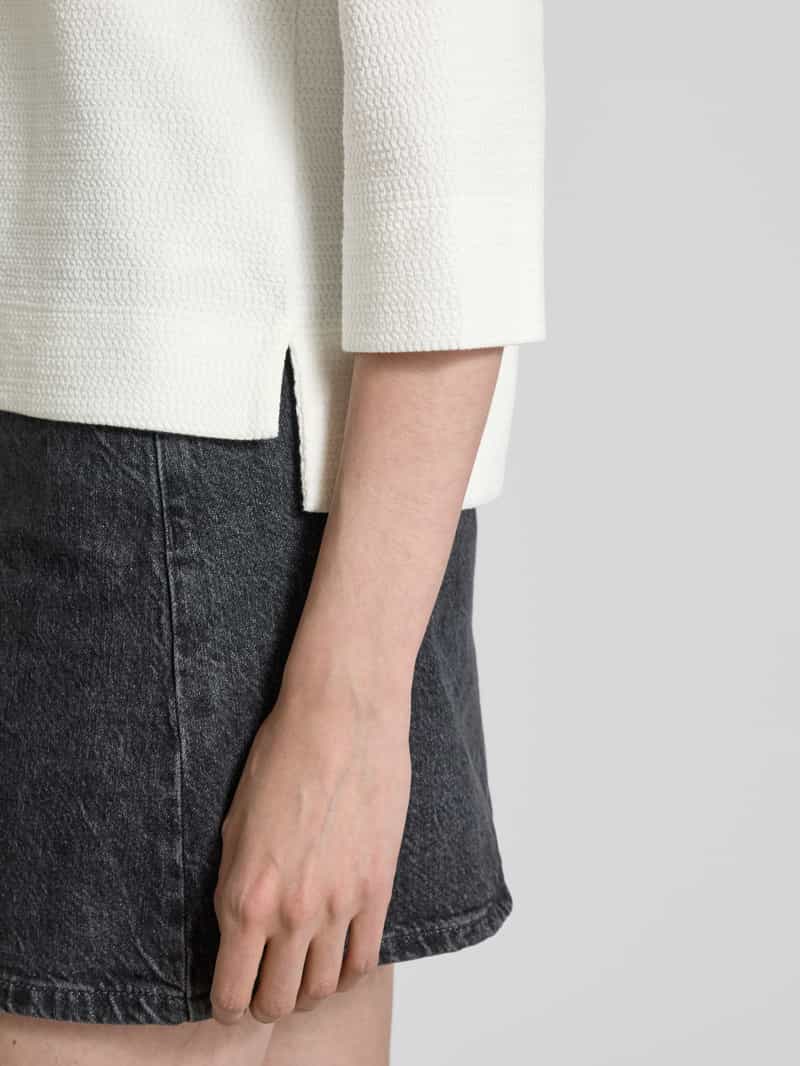 s.Oliver RED LABEL Regular fit sweatshirt met V-hals en 3 4-mouwen