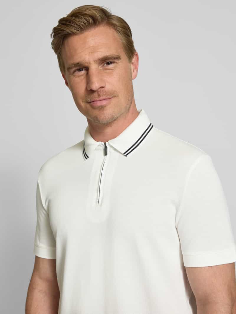 Armani Exchange Poloshirt met korte ritssluiting