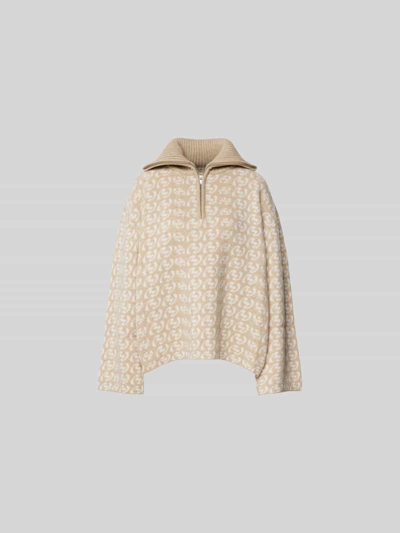 Pullover met korte ritssluiting