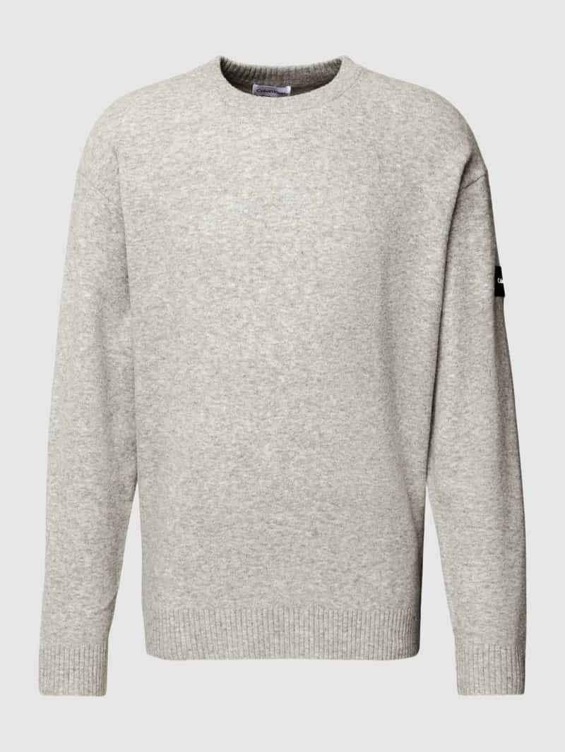 CK Calvin Klein Gebreide pullover met ribboorden