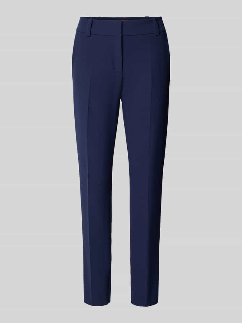 HUGO Slim fit pantalon met persplooien model 'Hedima'
