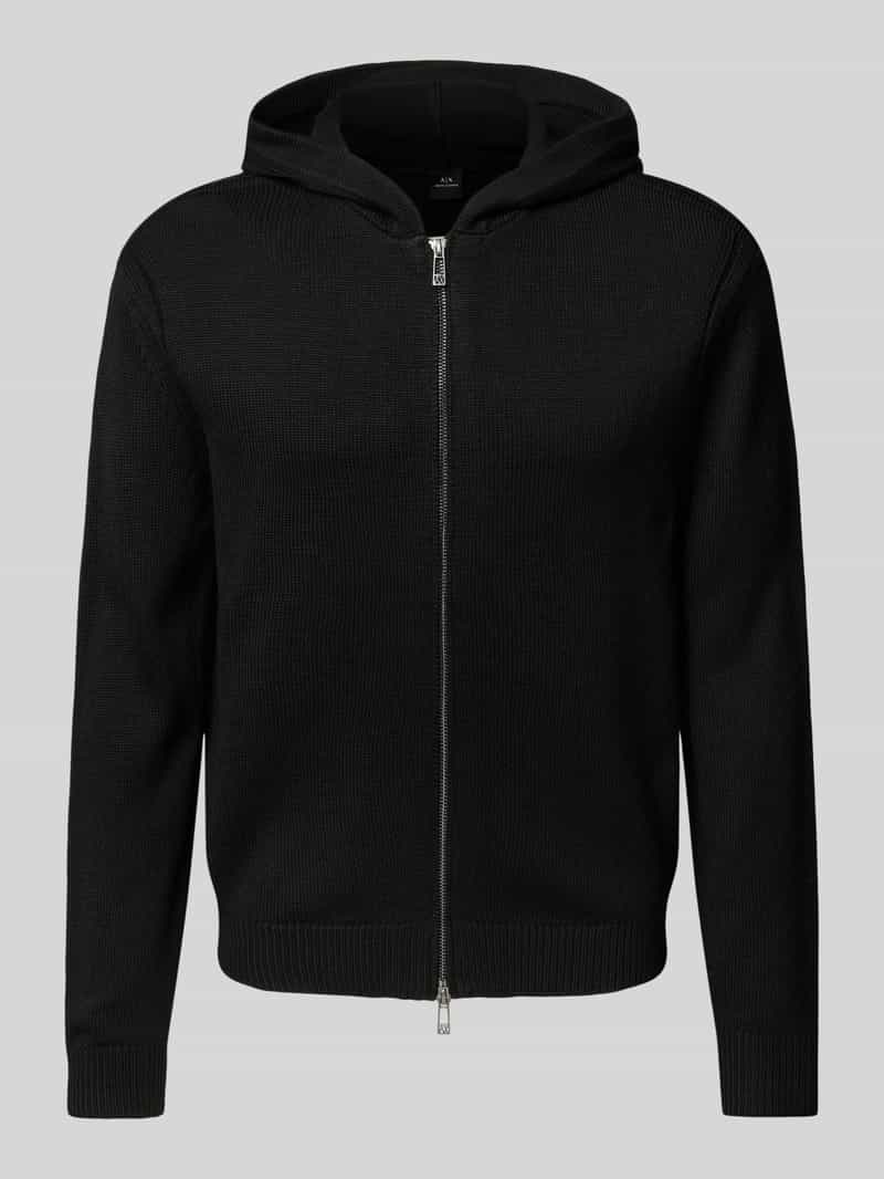 Armani Exchange Gebreid jack met capuchon