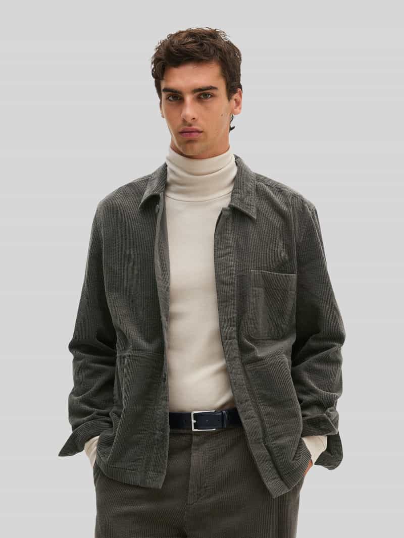 Marc O'Polo Oversized cordoverhemd met wol