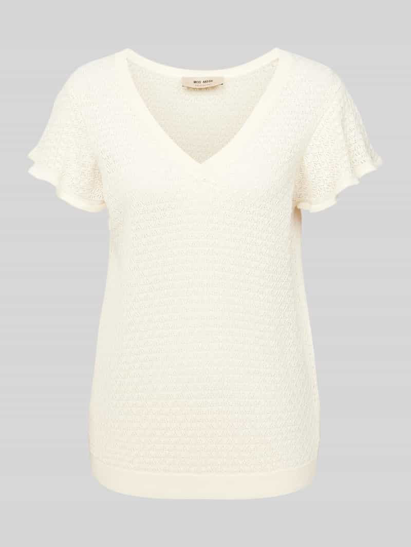MOS MOSH T-shirt in gebreide look model 'GANNA'