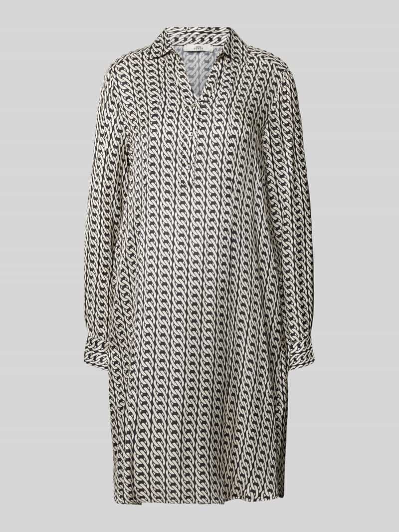 0039 italy Knielange jurk met V-hals model 'ESTER'
