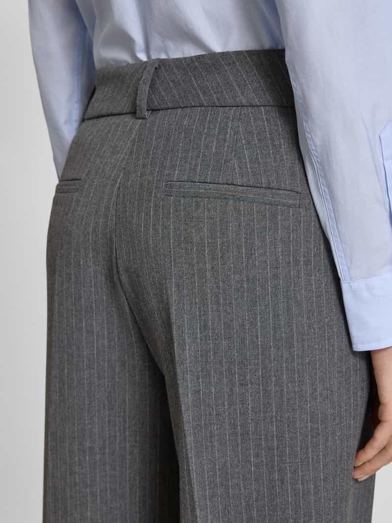 SEDUCTIVE Straight leg stoffen broek met bandplooien model 'SLOANNE'