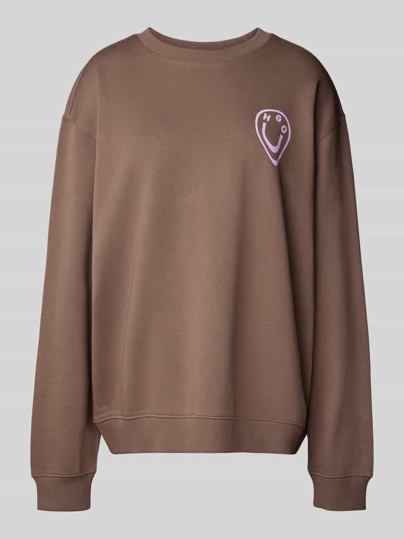 Hugo Blue Oversized sweatshirt met ronde hals