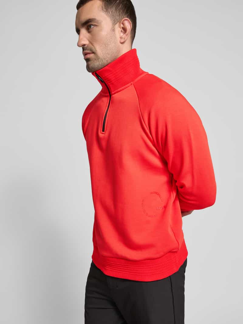 BOSS Green Sweatshirt met schipperskraag model 'Saggel'