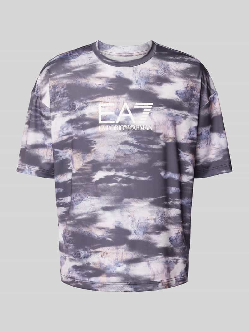 EA7 Emporio Armani T-shirt met labelprint model 'VENTUS'