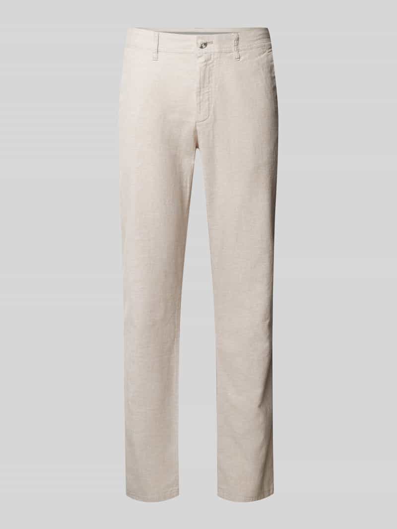 Tom Tailor Relaxed fit chino van een mix van linnen en katoen