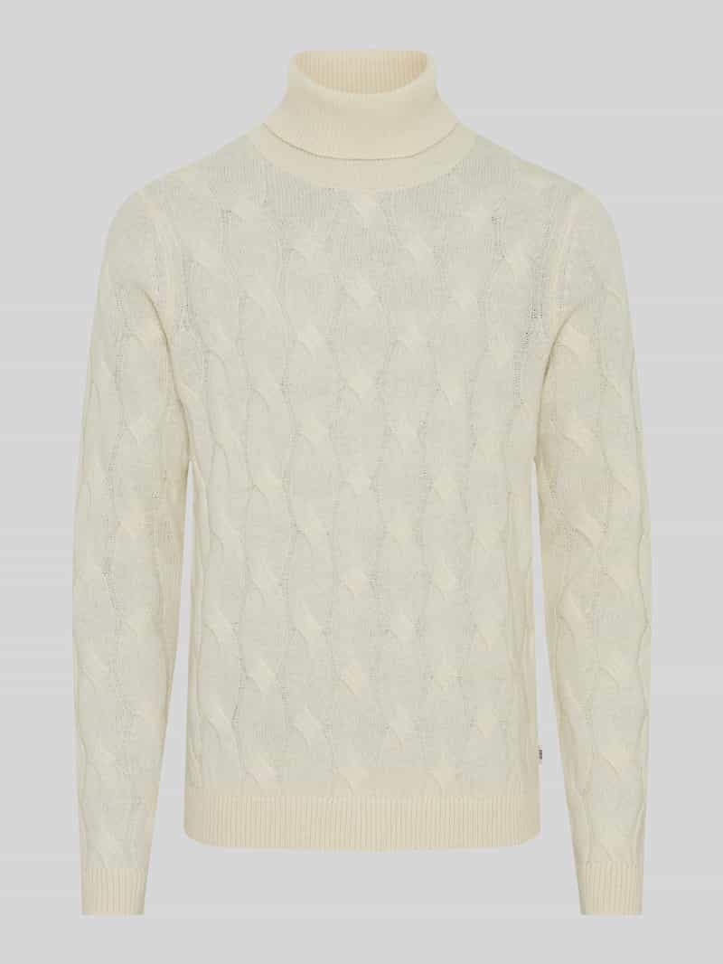 BRAX Pullover van mix van wol en kasjmier met col