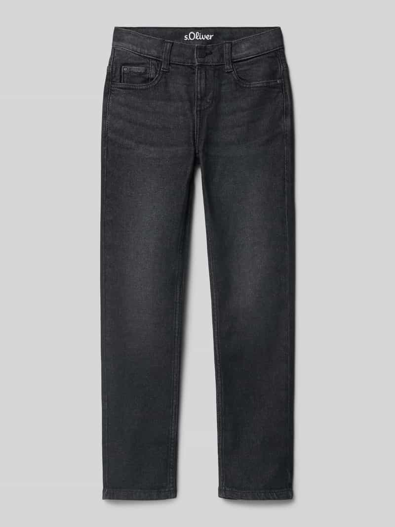 S.Oliver RED LABEL Regular fit straight leg jeans van katoenmix, model 'PETE'