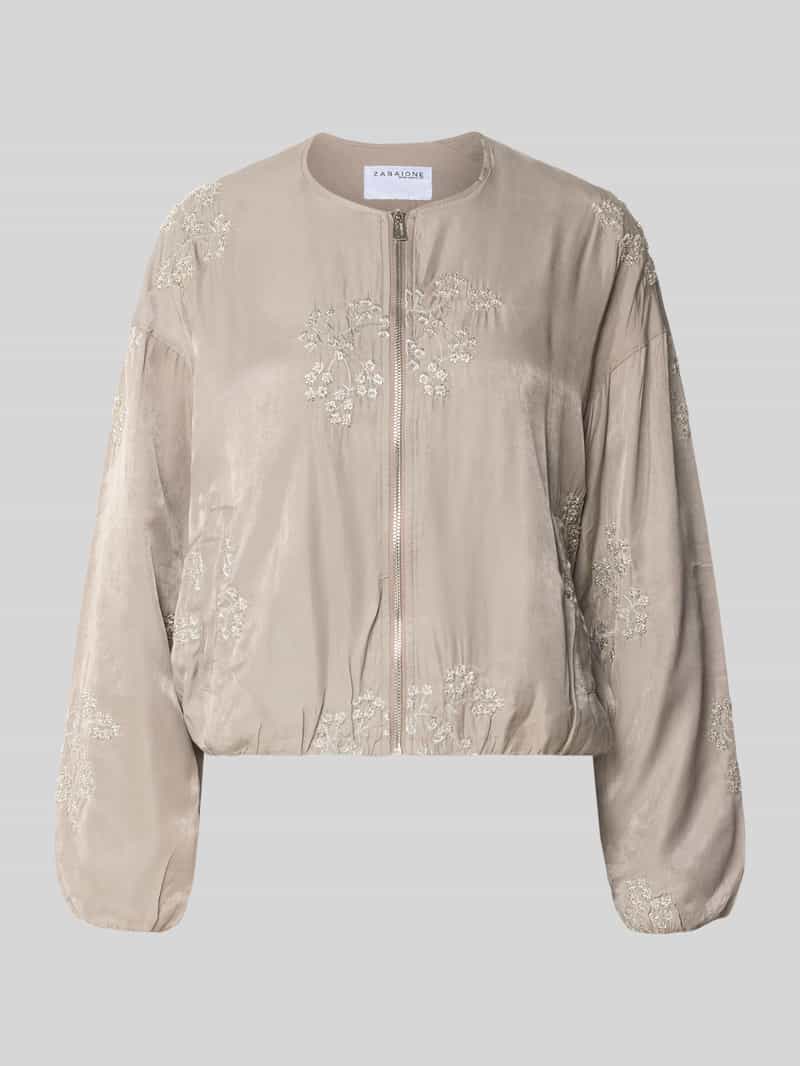 ZABAIONE Blouson van viscosemix met motiefstitching model 'Ta44mika'