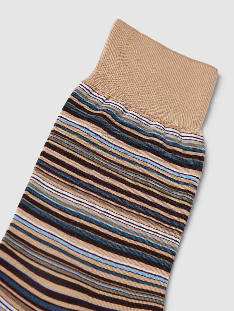 Falke Sokken met streepmotief model 'MICROBLOCK SOCK'