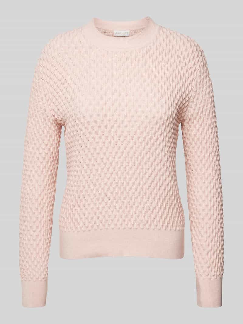 Apricot Gebreide pullover met ronde hals