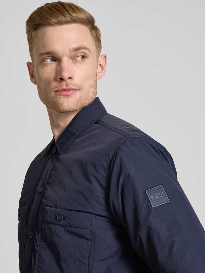Boss Orange Regular fit overhemdjack met borstzakken model 'Locky'