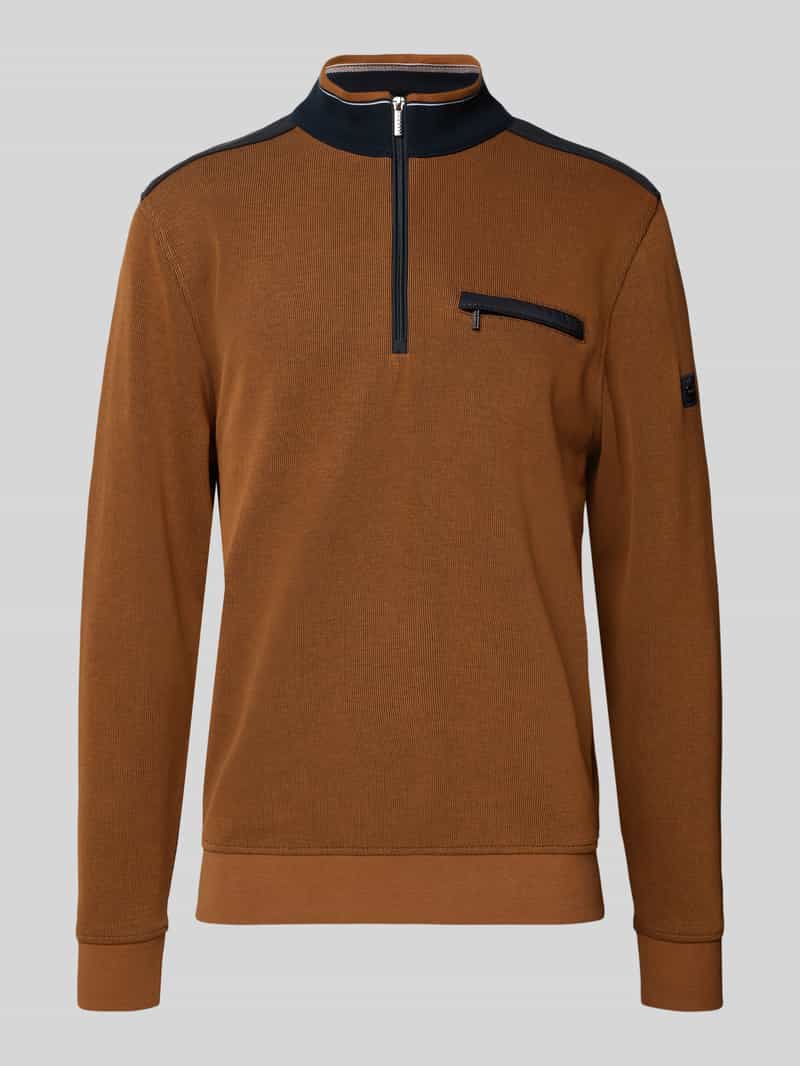 Bugatti Sweatshirt met opstaande kraag model 'Selanik'