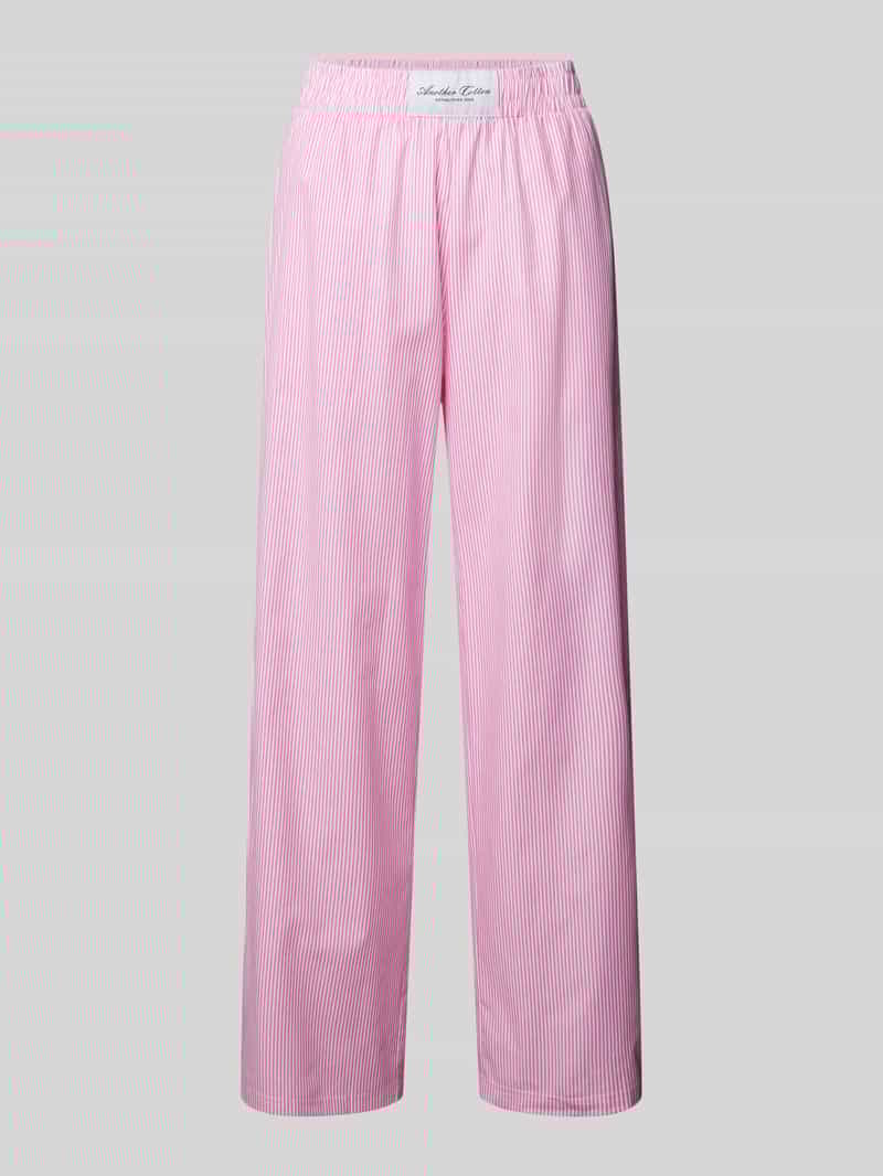 ANOTHER COTTON LAB Straight leg pyjamabroek met labelpatch