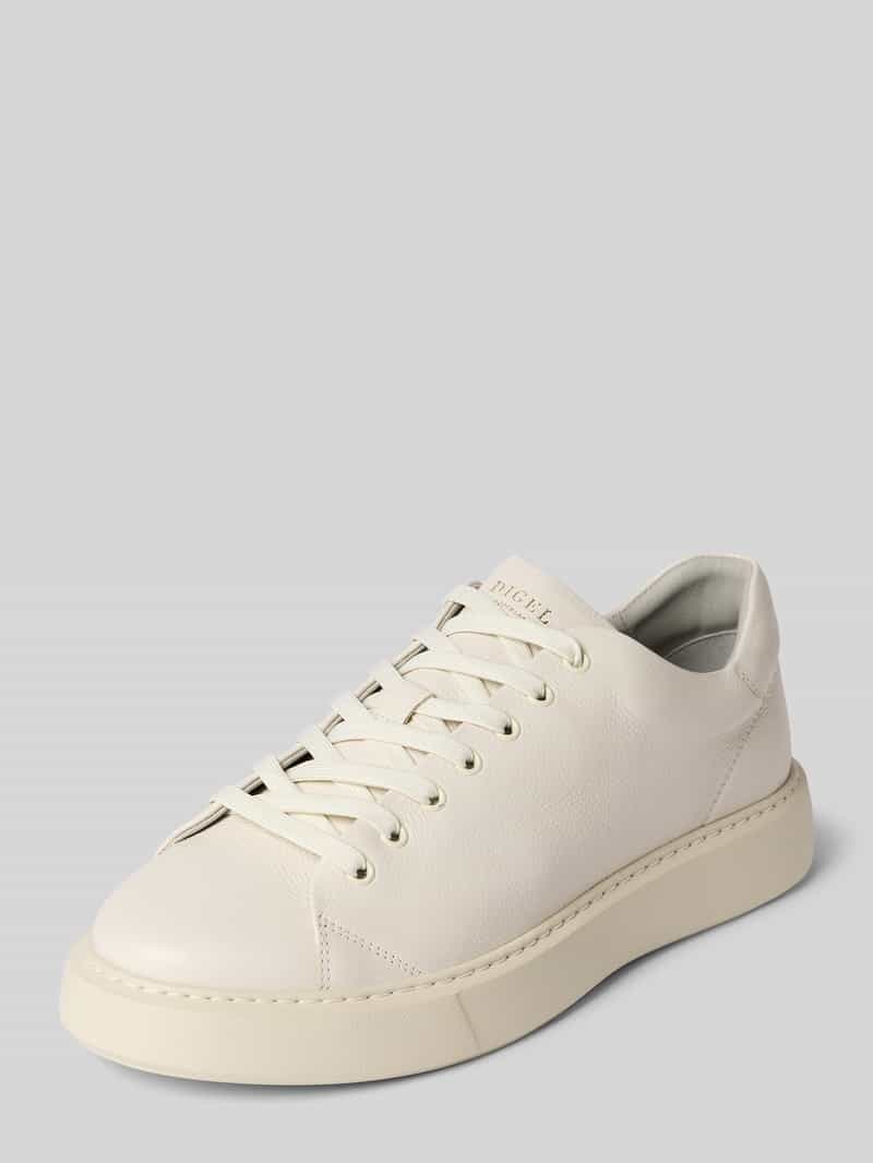 Sneaker van echt leer met logodetail model 'Sound'