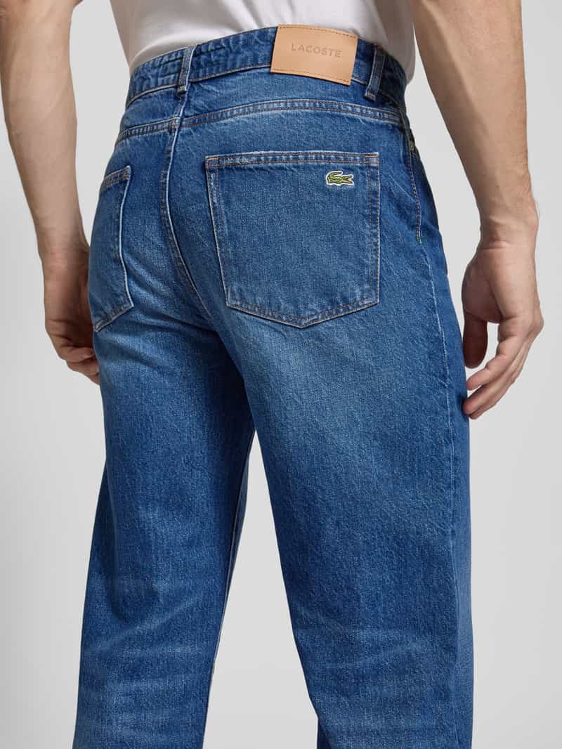 Lacoste Loose fit jeans met labeldetail