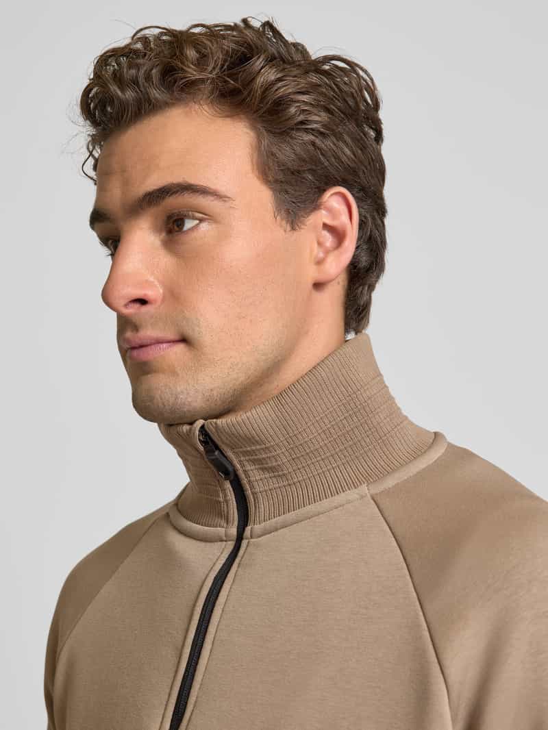 BOSS Green Sweatshirt met schipperskraag model 'Saggel'
