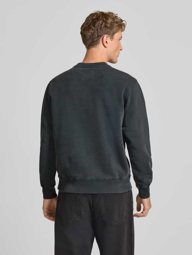 Edwin Sweatshirt van puur katoen met borduursel model 'Axiom'