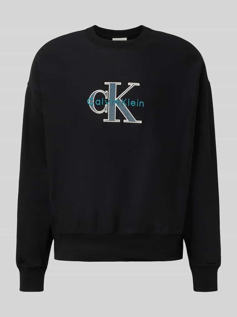 Calvin Klein Jeans Oversized fit sweatshirt met logostitching model 'Premium'