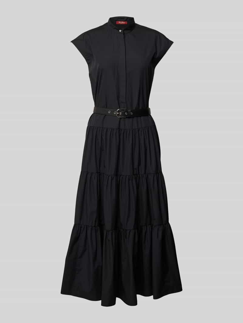 Max Mara Studio Maxi-jurk met opstaande kraag model 'BAIRO'