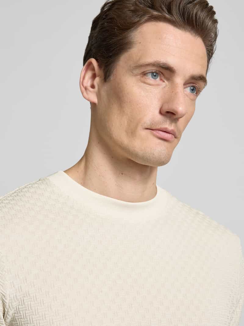 JOOP! Collection T-shirt met geribde ronde hals model 'Brandon'