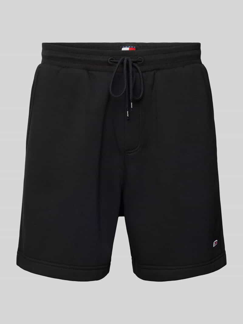 Tommy Jeans Regular fit sweatshorts met logopatch model 'BEACH'