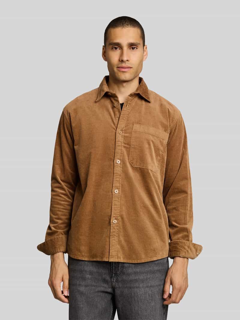 Tom Tailor Denim Vrijetijdsoverhemd van corduroy met doorlopende knoopsluiting