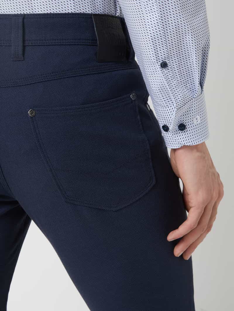 Bugatti Gekleurde broek met stretch