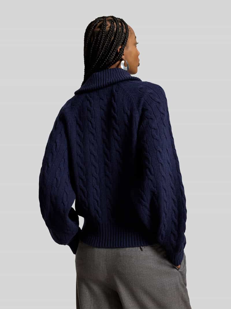 Polo Ralph Lauren relaxed fit gebreid jack van mix van wol en kasjmier
