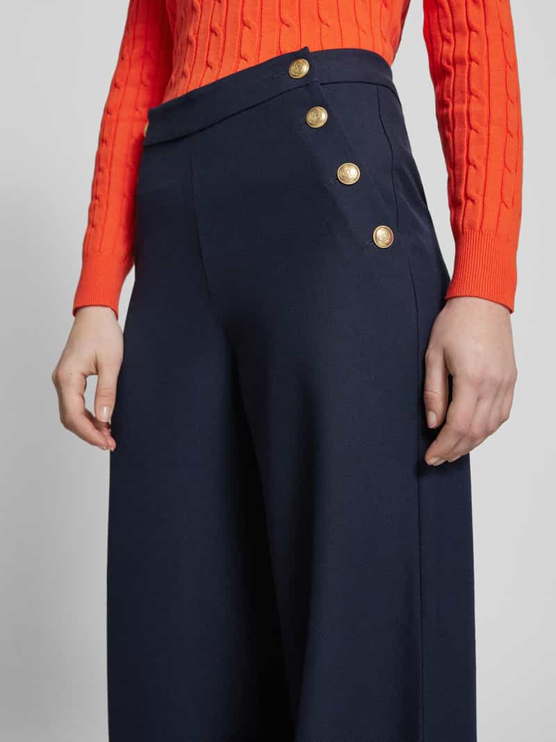 Gant Wide leg stoffen broek met knoopsluitingen