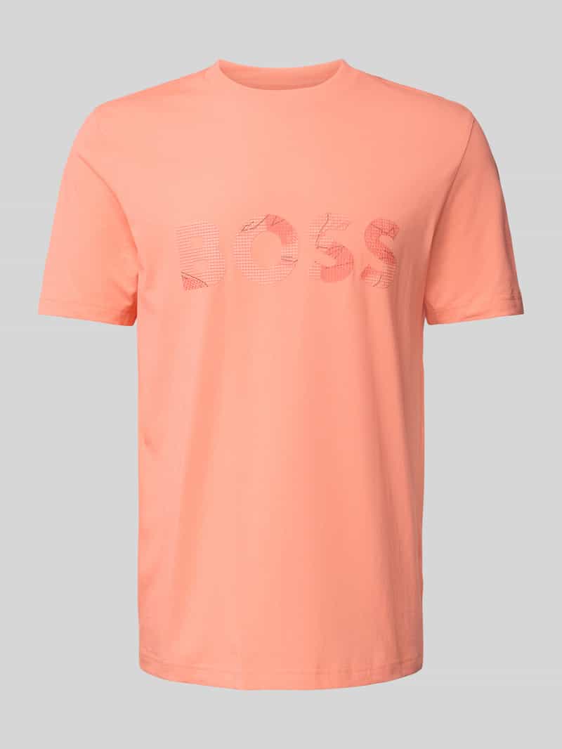 BOSS Green T-shirt met logoprint en ronde hals