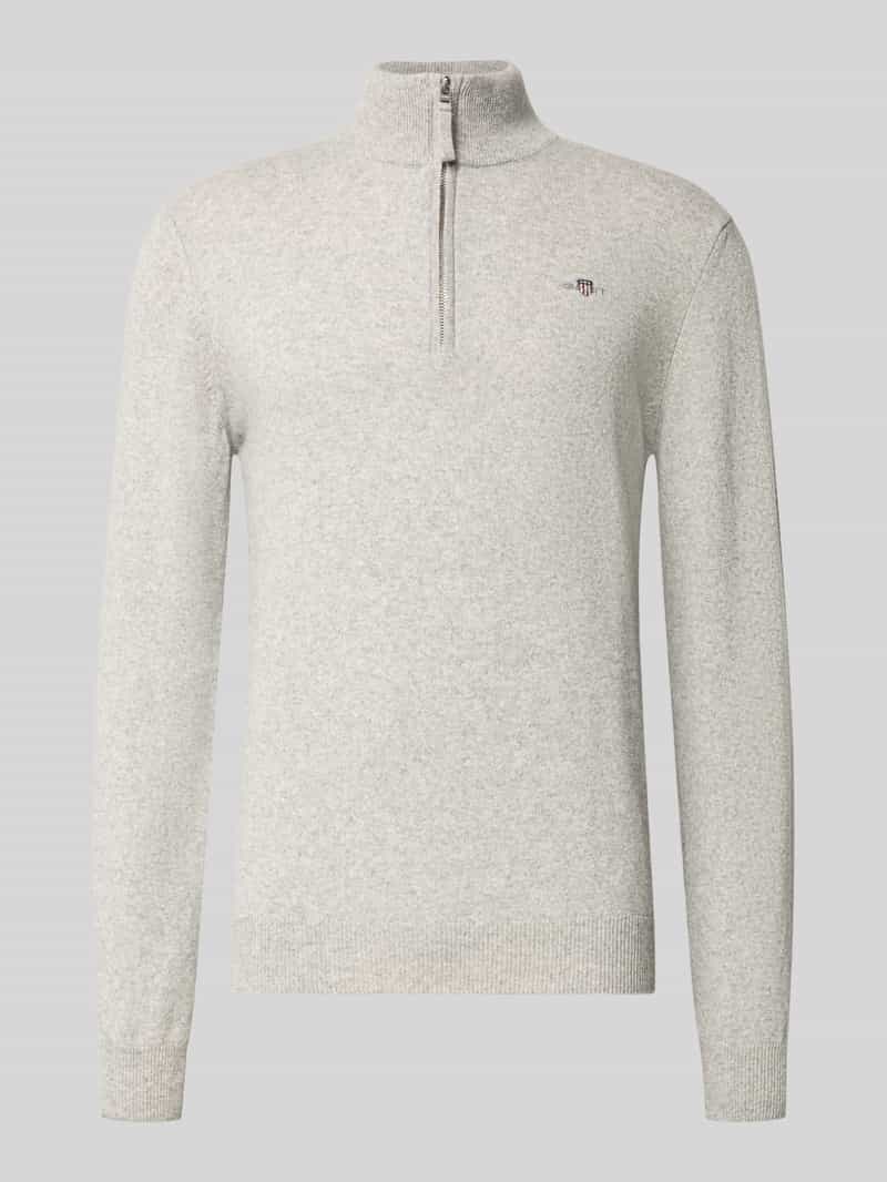 Gant Regular fit pullover in gebreide look van zuiver lamswol