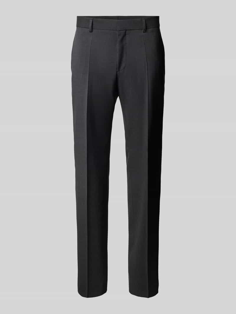 Boss Regular fit pantalon met persplooien, model 'Lenon'